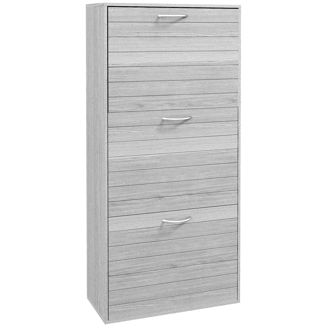 Shoe Storage Cabinet with 3 Flip Drawers, Narrow and Slim, 12 Pair of Shoes Organizer for Hallway, Entryway