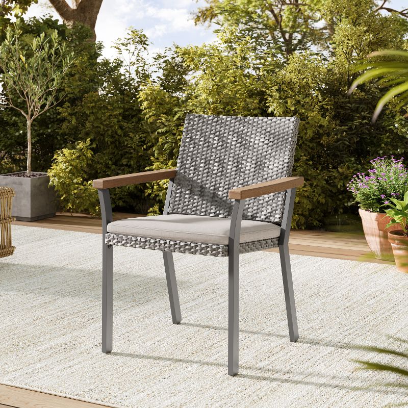 Sencillo Collection - 5 Piece Patio Furniture Set, 4 Dining Chairs, 1 Dining Table
