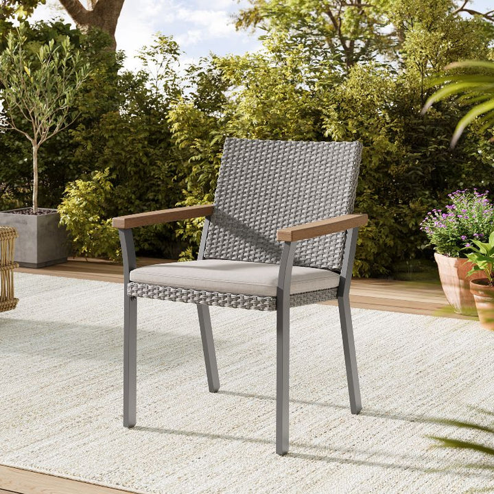 Sencillo Collection - 5 Piece Patio Furniture Set, 4 Dining Chairs, 1 Dining Table