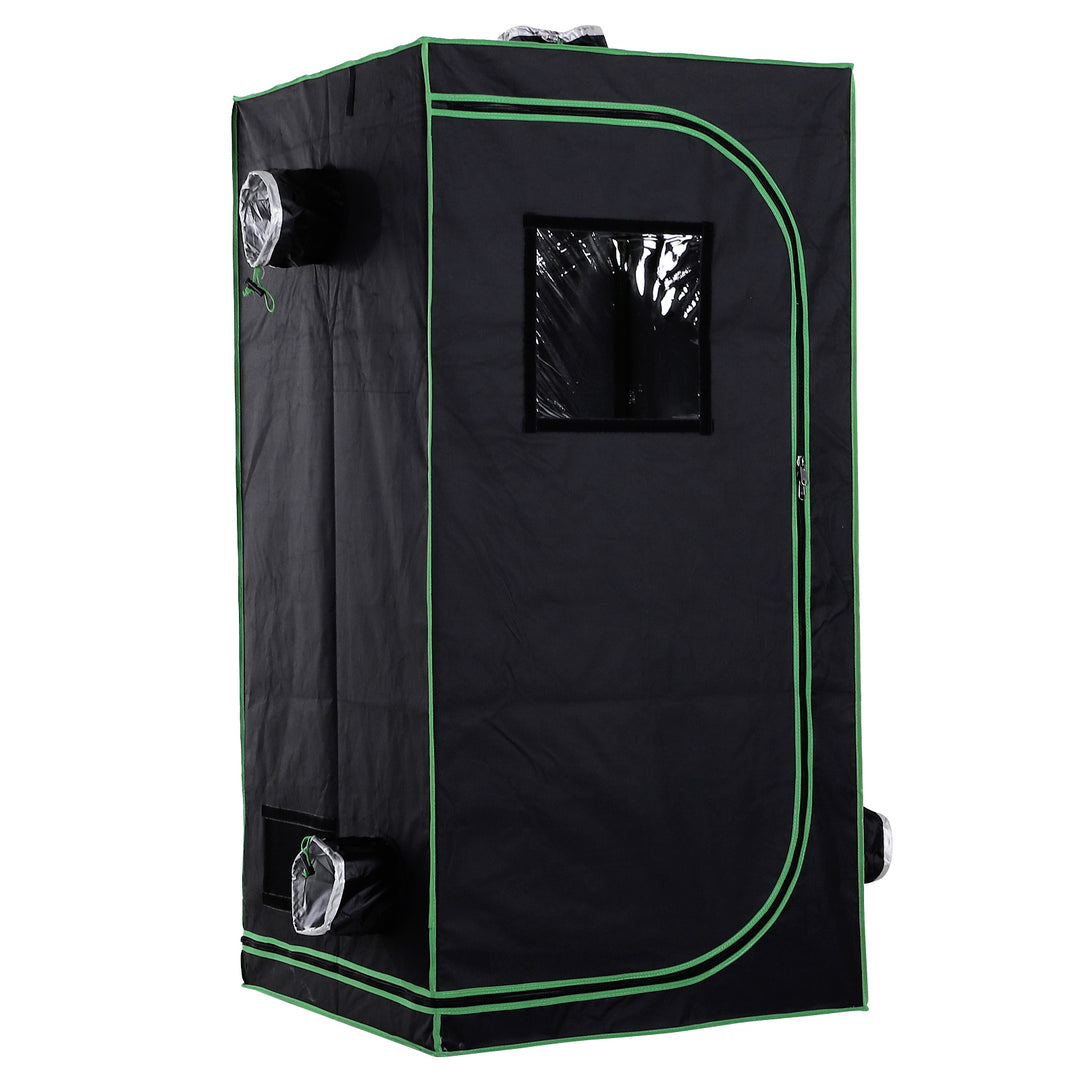 Hydroponic Plant Grow Tent, 80L x 80W x 160Hcm-Black/Green