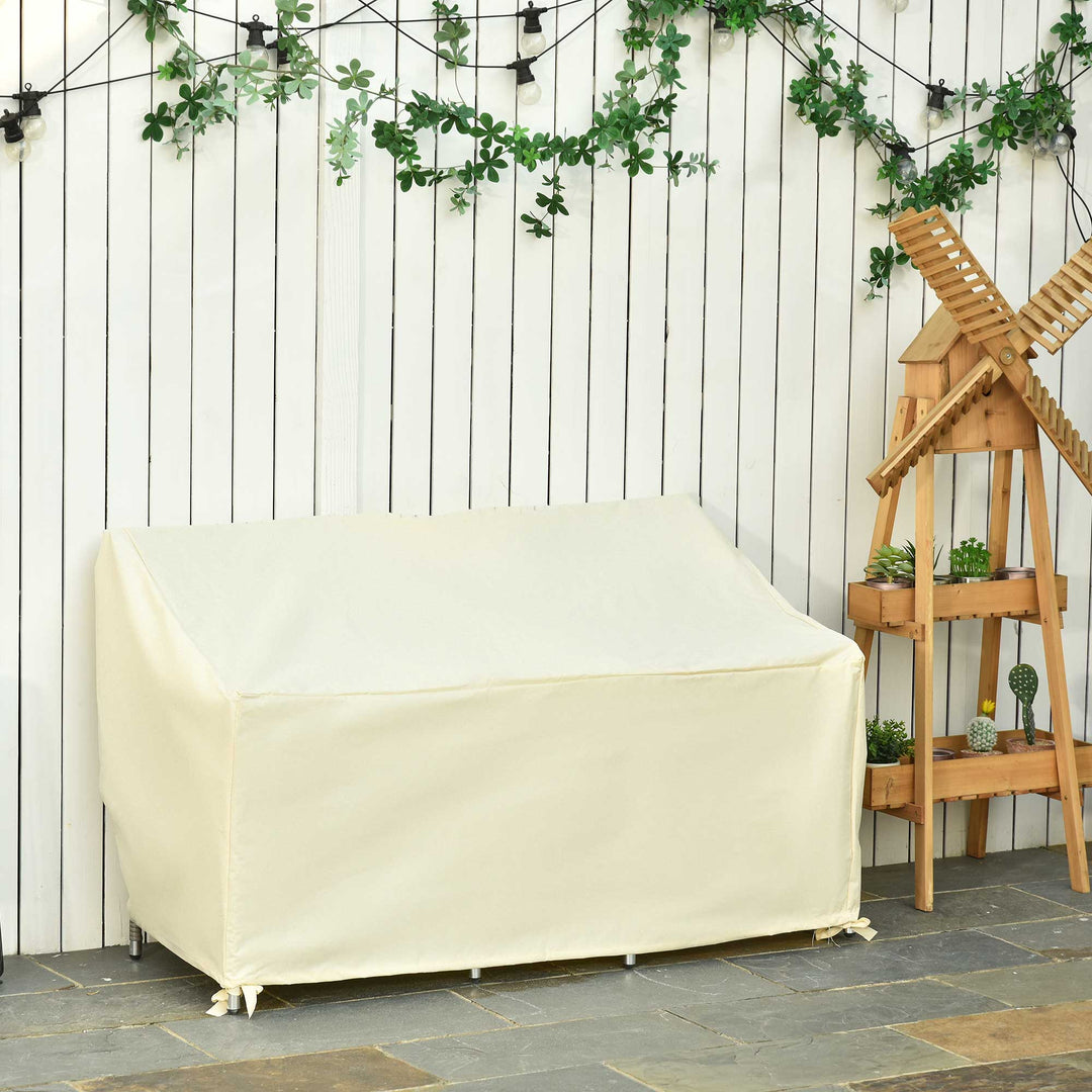 Outdoor Furniture Cover 2 Seater Loveseat Protection Tough PVC Lining Wind Rain Dust UV Waterproof, 140x84x94cm