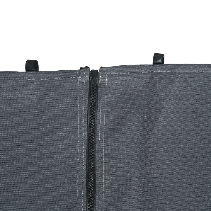 Outsunny Replacement Gazebo Curtain 4-Panel Sidewalls with Zipper for 3 x 3 (M) Yard Gazebos Canopy Tent Dark Grey