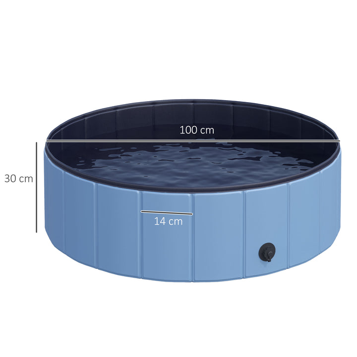 Pet Swimming Pool, Non-Slip and Foldable-Blue