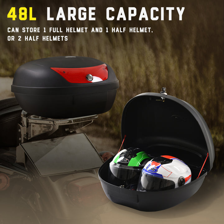 48L Motorcycke Trunk Travel Luggage Storage Box, Can Store Helmet