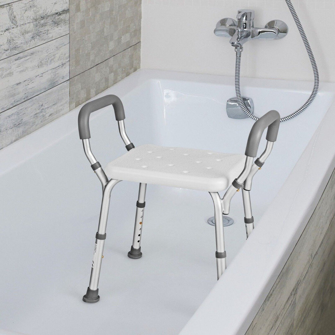 Bath Chair Shower Bench with Detachable Padded Arms