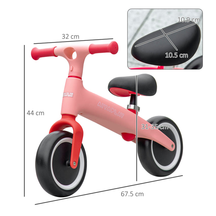 Balance Bike with Adjustable Seat for 1.5 - 3 Years Old - Pink