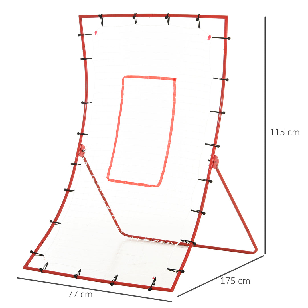 Steel Frame Adjustable 5-Angle Rebounder Goal Red/White