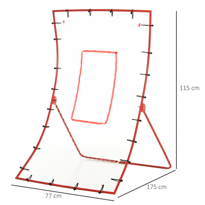 Steel Frame Adjustable 5-Angle Rebounder Goal Red/White