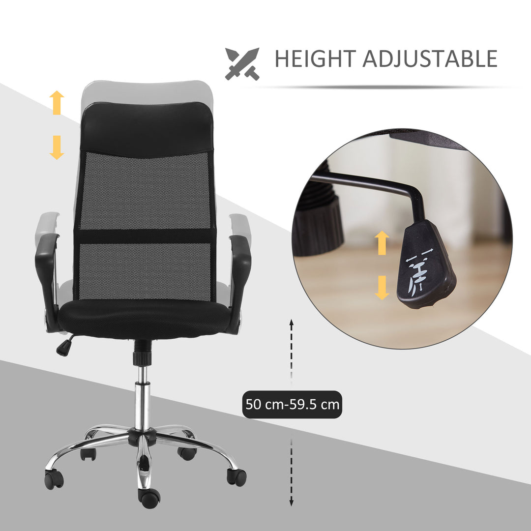 Ergonomic Office Chair Mesh Chair with Adjustable Height Tilt Function Black