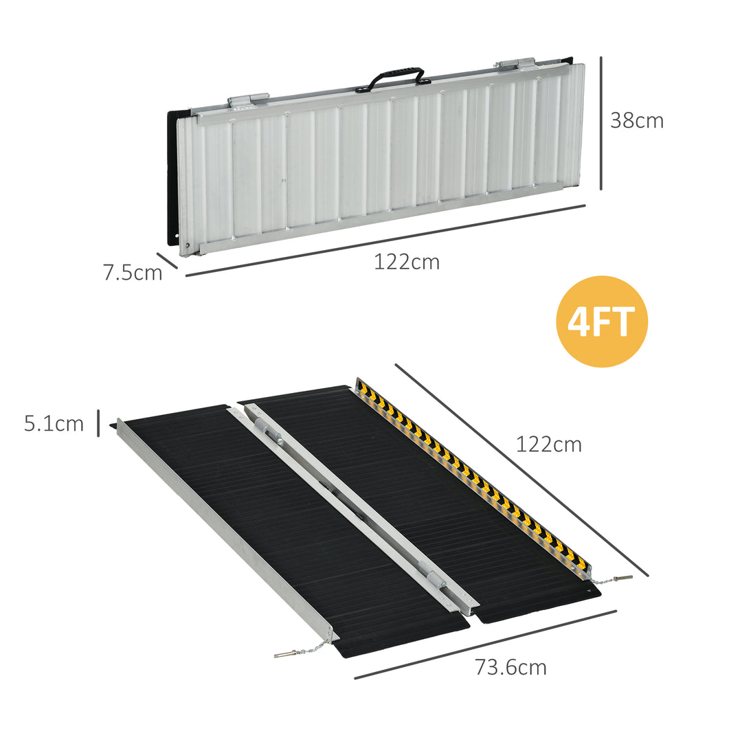 Wheelchair Ramp w/ Non-Skid Surface and Transition Plates Above & Below