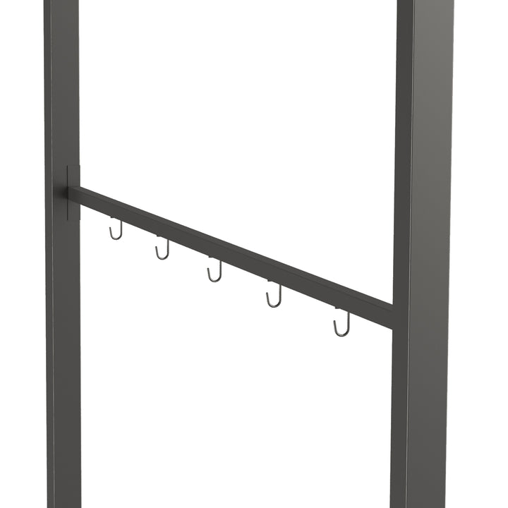 BBQ Grill Gazebo Tent 2.2 x 1.5 m with Metal Frame, Curved Canopy and 10 Hooks, Beige