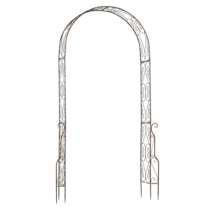 Metal Decorative Garden Rose Arch Arbour Trellis for Climbing Plants Support Archway Wedding Gate 120L x 30W x 226H (cm)