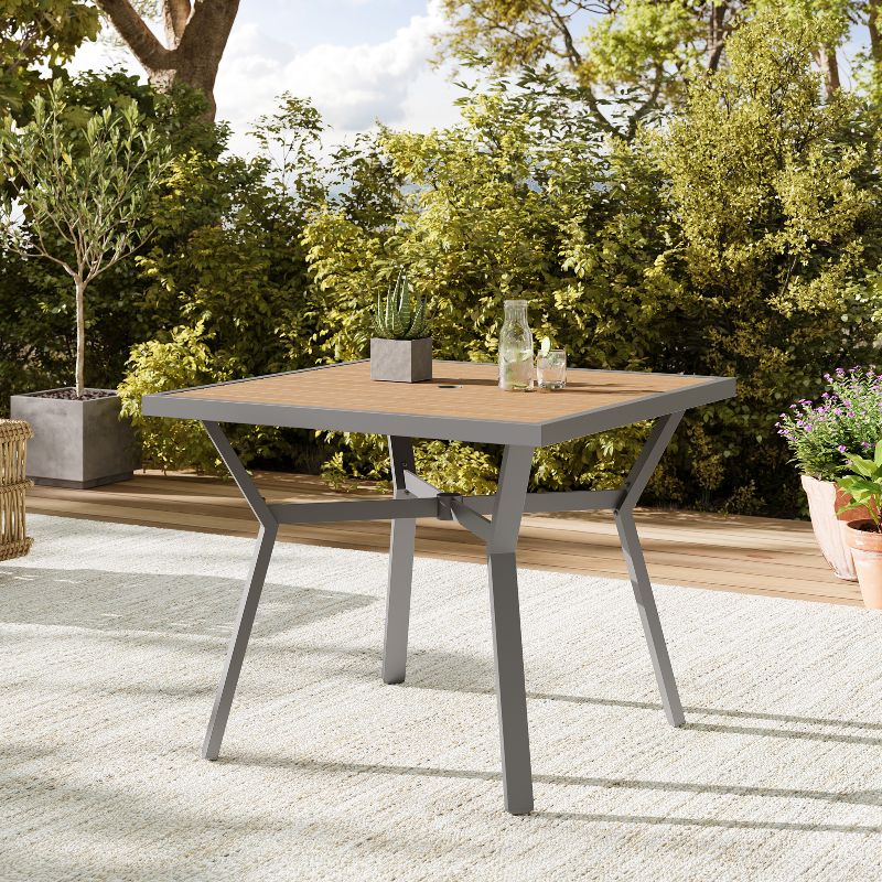 Sencillo Collection - 5 Piece Patio Furniture Set, 4 Dining Chairs, 1 Dining Table