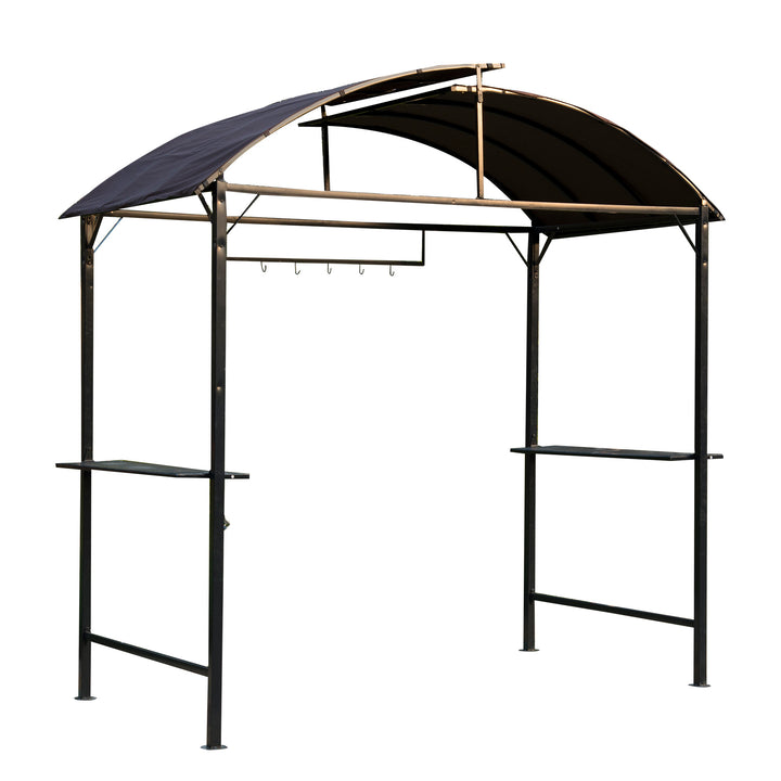 Outsunny Metal Gazebo Marquee-Coffee