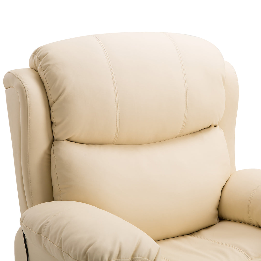 Reclining Chair with 8 Massage Points and Heat-Beige