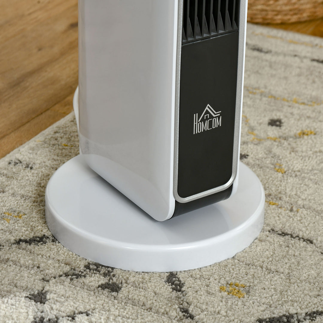 HOMCOM Oscillating Ceramic Tower Heater, Space Heater with Remote Control, 8H Timer, Tip-Over & Overheat Protect, 1000W/2000W