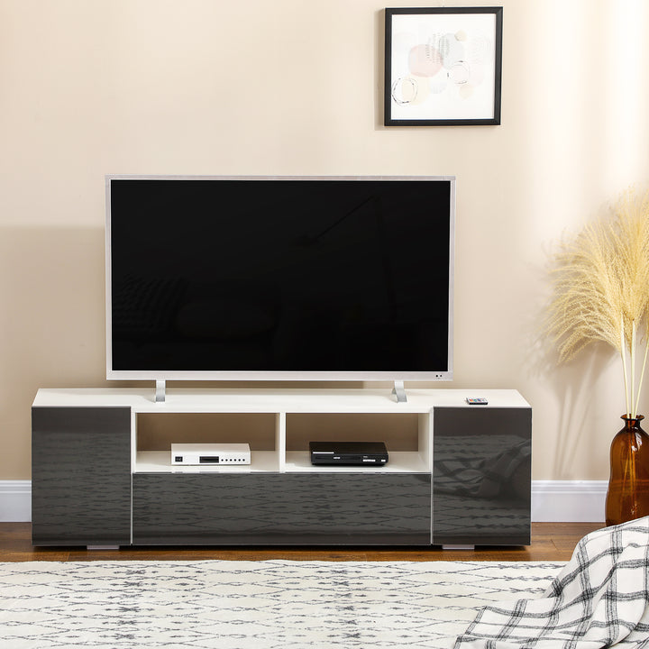 Modern TV Stand Unit for TVs up to 60" with LED Lights - Grey