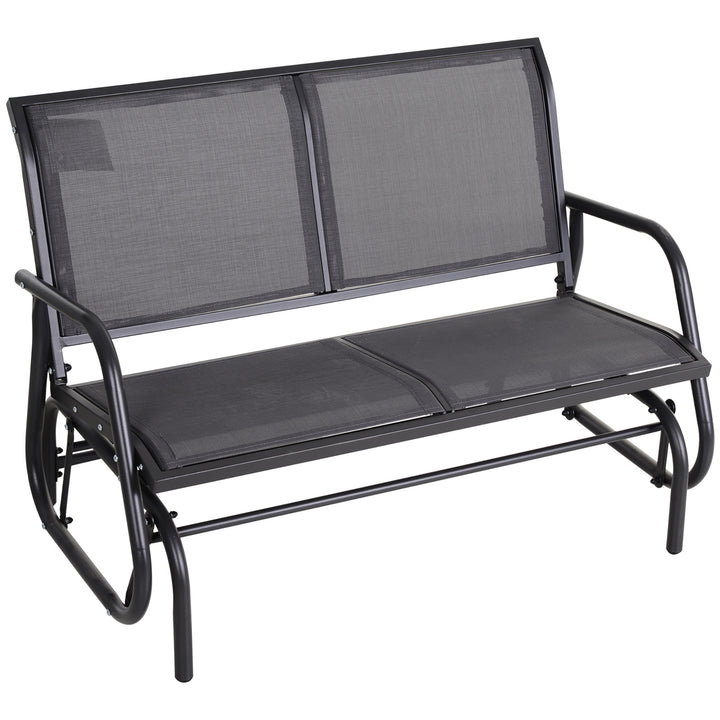 Outdoor Glider Bench Double Swing Chair - Grey