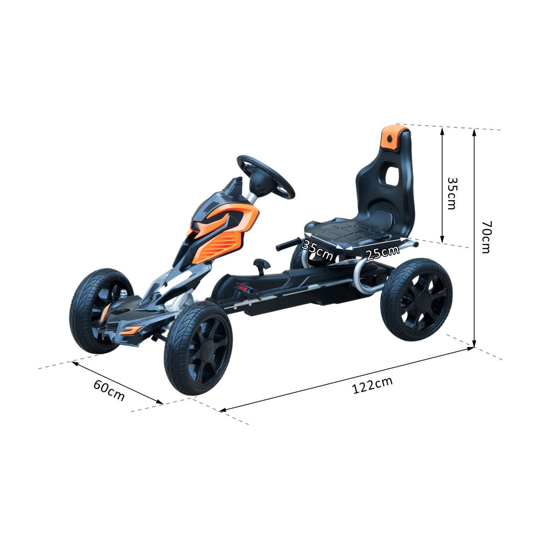 Kids Ride On Pedal Go Kart Indoor Outdoor Sports Toy Braking System