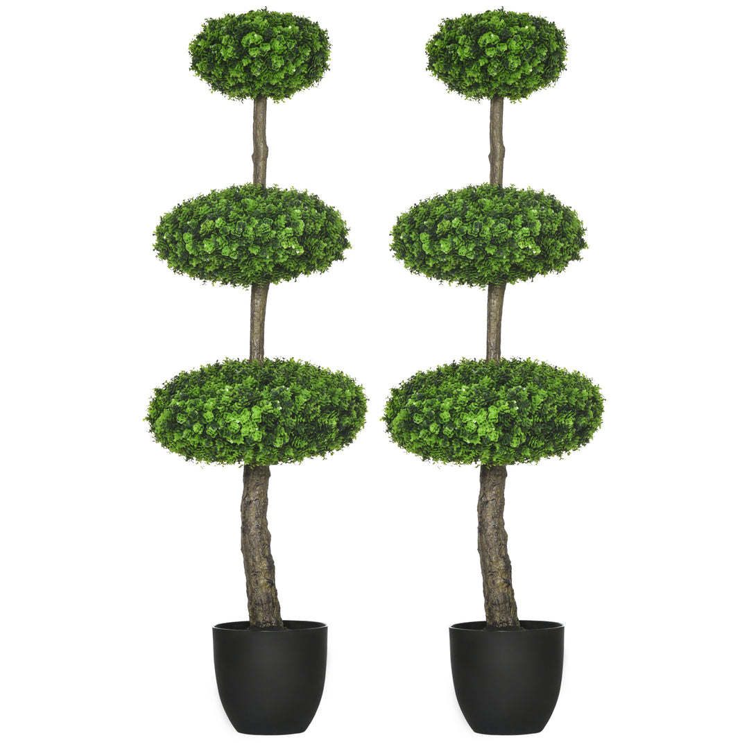 Artificial Plant Trees, Decorative Faux Plants in Pot-Green