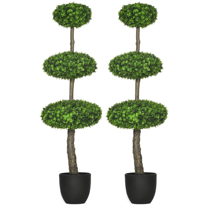 Artificial Plant Trees, Decorative Faux Plants in Pot-Green