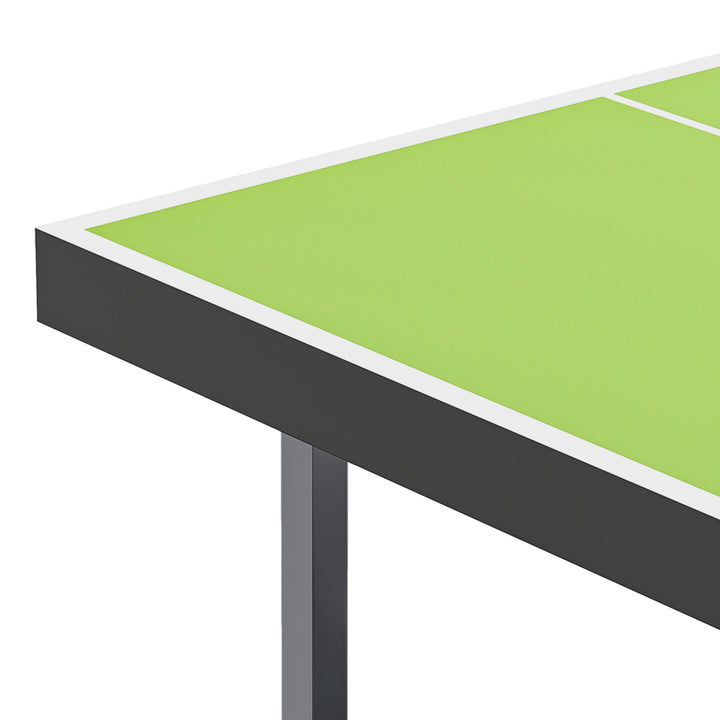 182cm Mini Tennis Table Folding Ping Pong Table with Net Multi-Use Table for Indoor Outdoor Game, Green