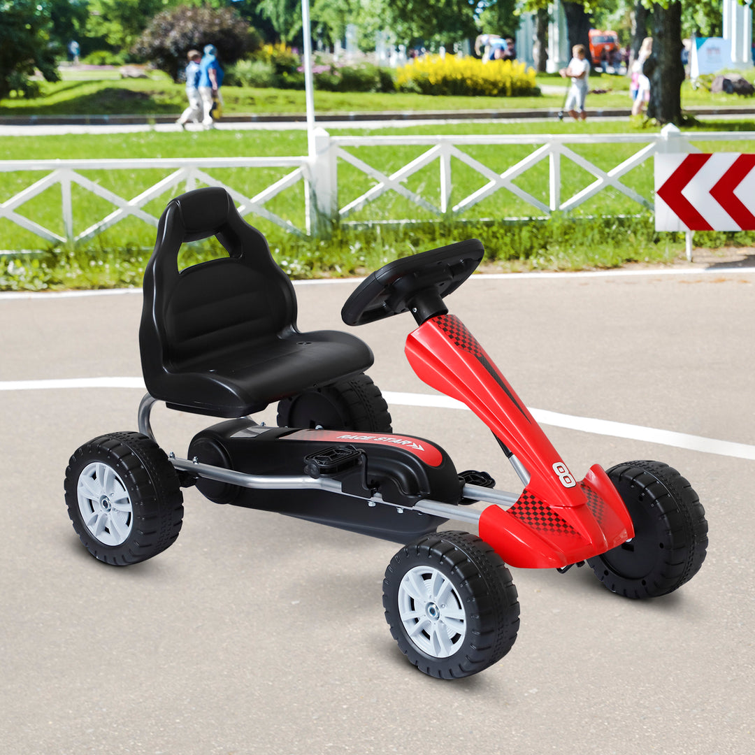 Kids Children Pedal Go Kart Ride On Car Toys Scooter Black &amp; Red
