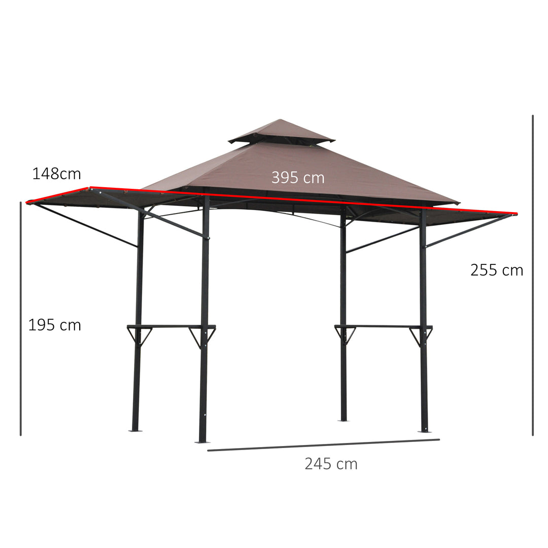 250L x 150W cm Waterproof Canopy Awing-Coffee