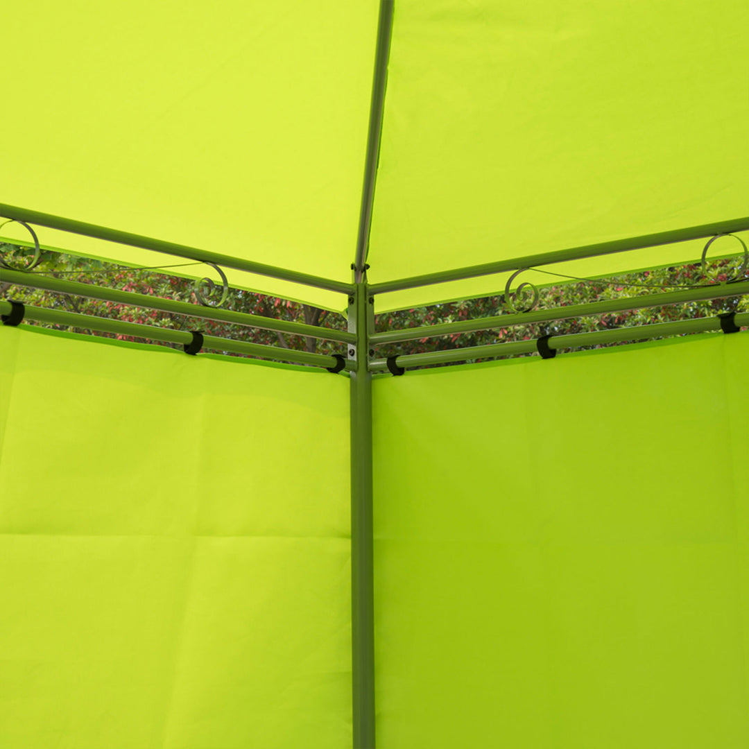 Outsunny 3m x3m Garden Metal Gazebo-Lemon Green