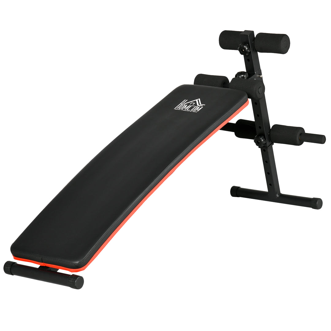 HOMCOM Steel Foldable Home Sit-Up Bench Red/Black