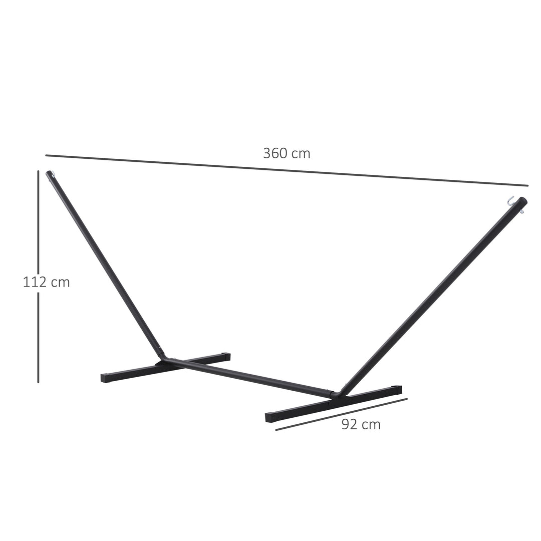 3.6m Extra-long Universal Hammock Stand Metal Frame Garden Camping Picnic Outdoor Patio Replacement Ð Stand Only