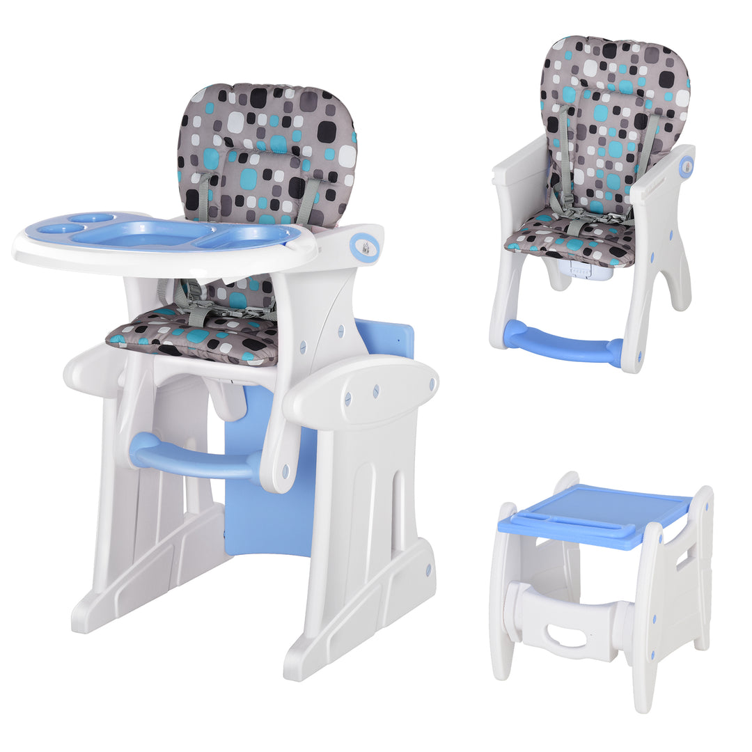 HDPE 3-in-1 Baby Booster High Chair Blue