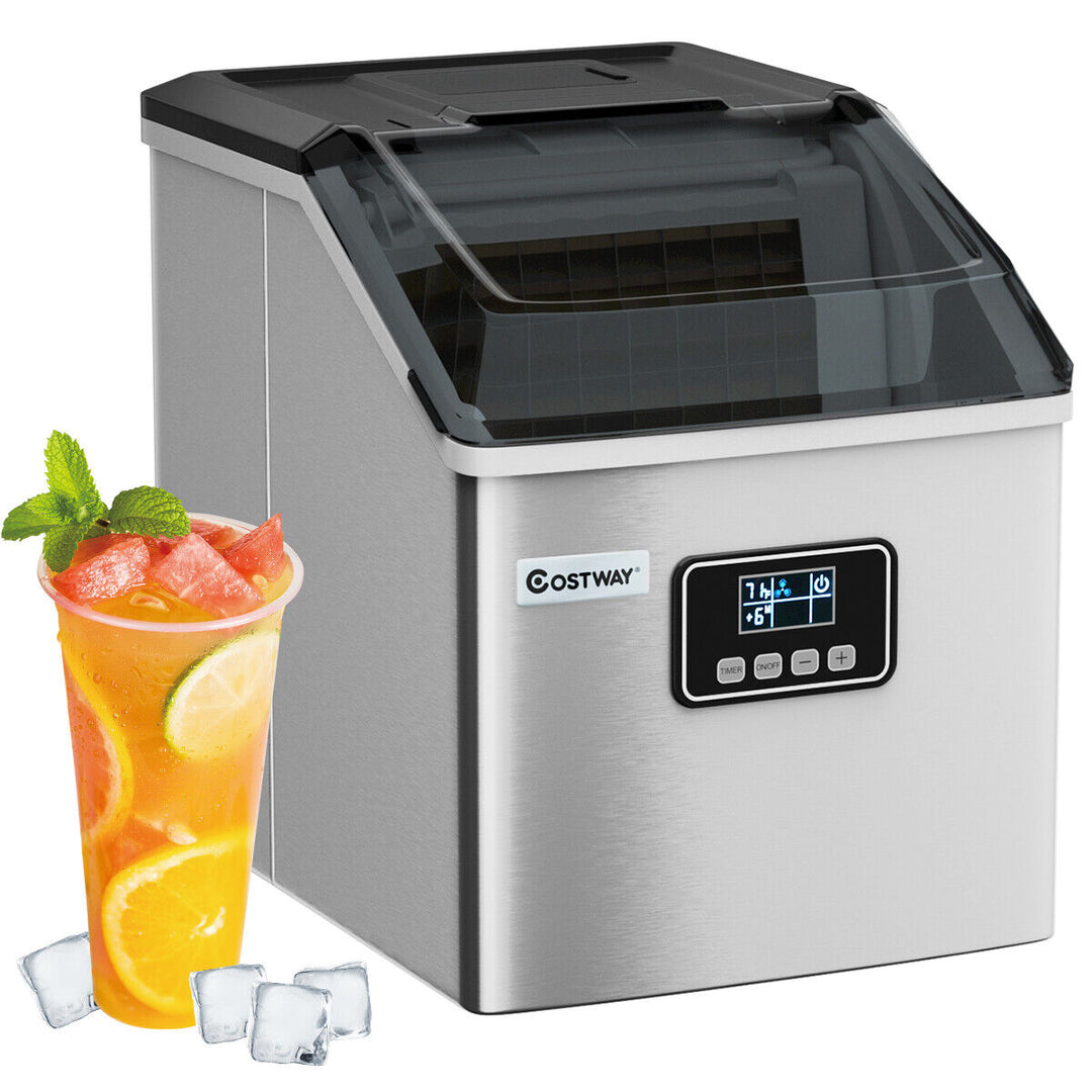 Countertop Ice Maker Portable Cube Machine 22KG/24H with LCD Display