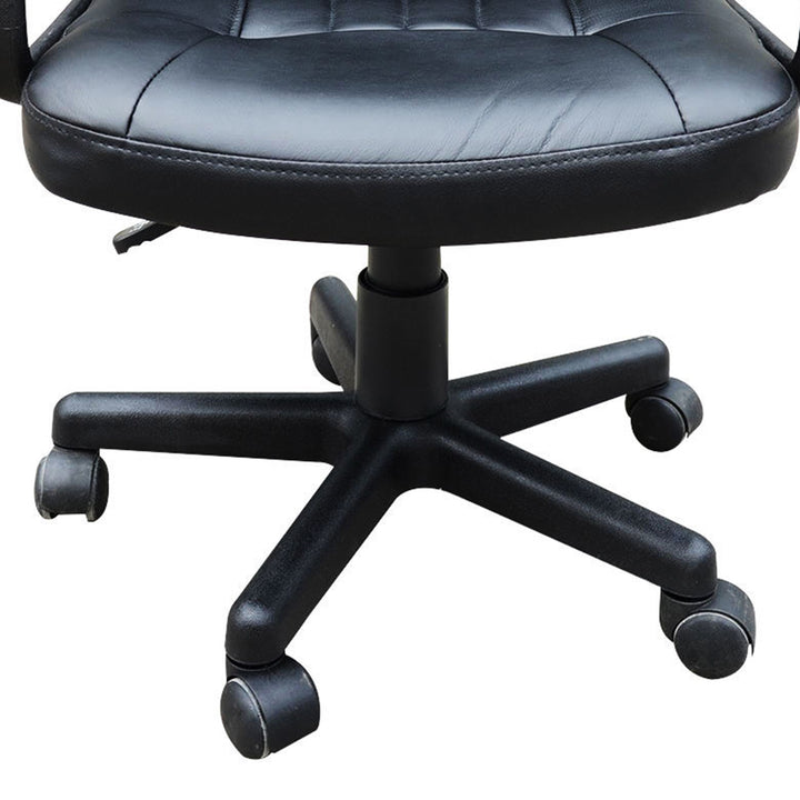 Swivel Executive Office Chair PU Leather Computer Desk Chair Office Furniture Gaming Seater - Black