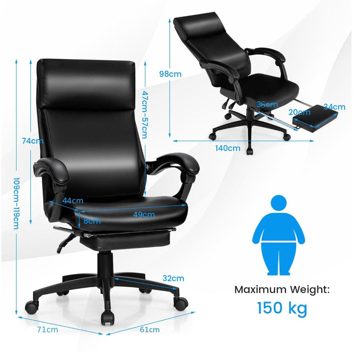 Ergonomic Executive Office Chair with Headrest