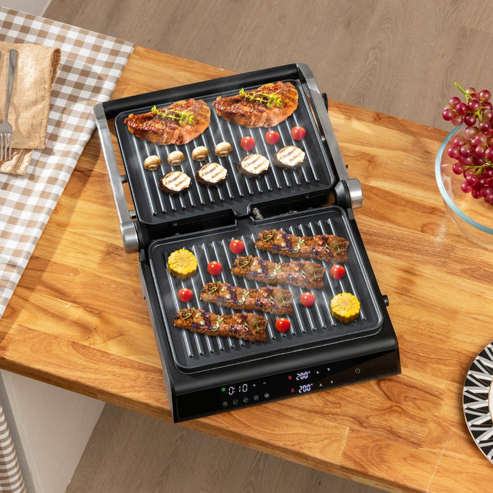 Non-Stick Electric Grill with Adjustable Temperature