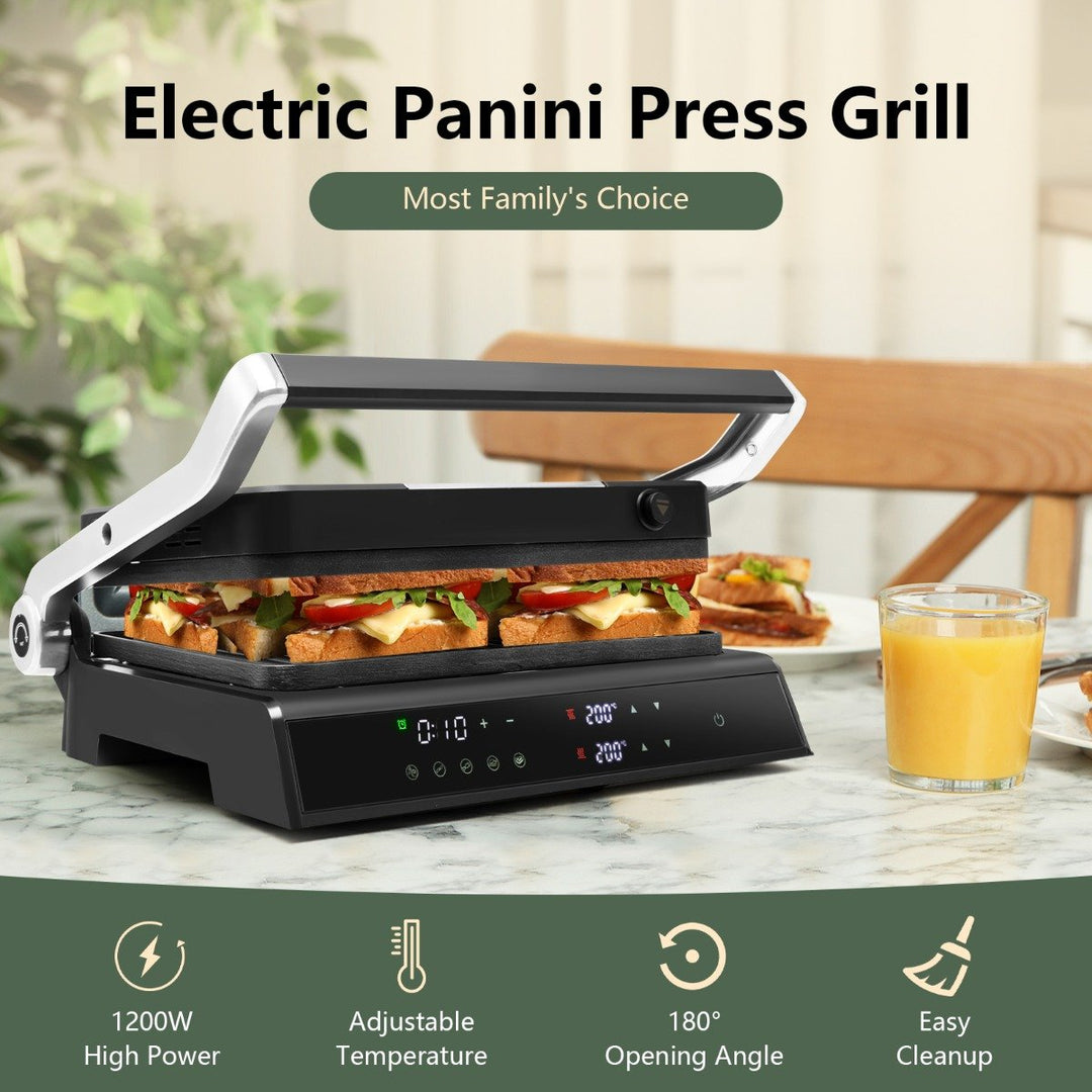 Non-Stick Electric Grill with Adjustable Temperature