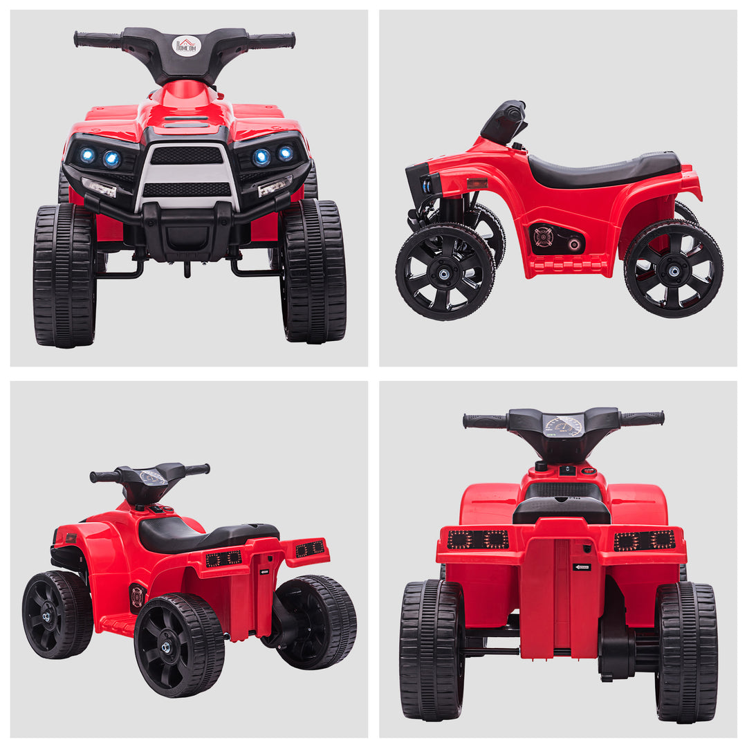 6 V Kids Ride on Cars Quad Bike for 18-36 months Black+Red