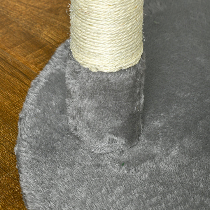 136cm Cat Tree for Indoor Cats, Modern Cat Tower with Scratching Posts, Bed, Toy Ball - Grey