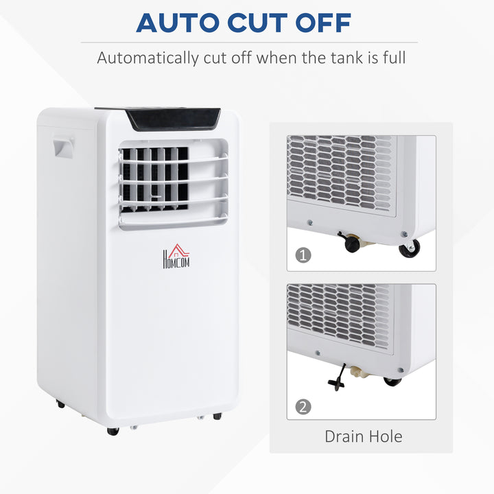 10000 BTU Mobile Portable Air Conditioner Cooling Dehumidifying Unit with remote, White