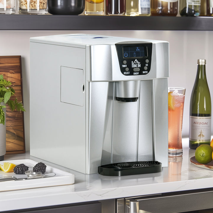 Ice Maker Machine and Water Dispenser, Counter Top, No Plumbing Required