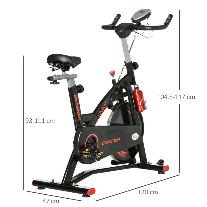 Stationary Exercise Bike, Aerobic Indoor Training,  Upright Cycling Cardio Workout, Home Fitness Racing Machine with 10KG Flywheel LCD Monitor
