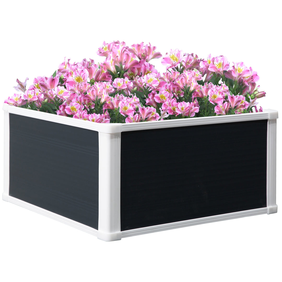 Outsunny Garden Raised Bed Planter Grow Containers for Outdoor Patio Plant Flower Vegetable Pot PP 60 x 60 x 30 cm