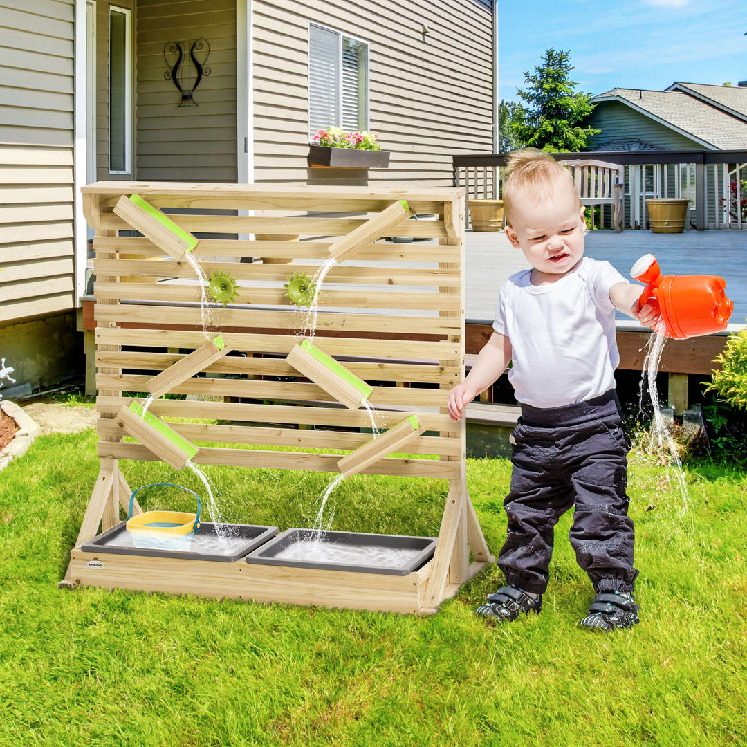 Outdoor Kids Running Water and Sand Playset, with 18 Accessories