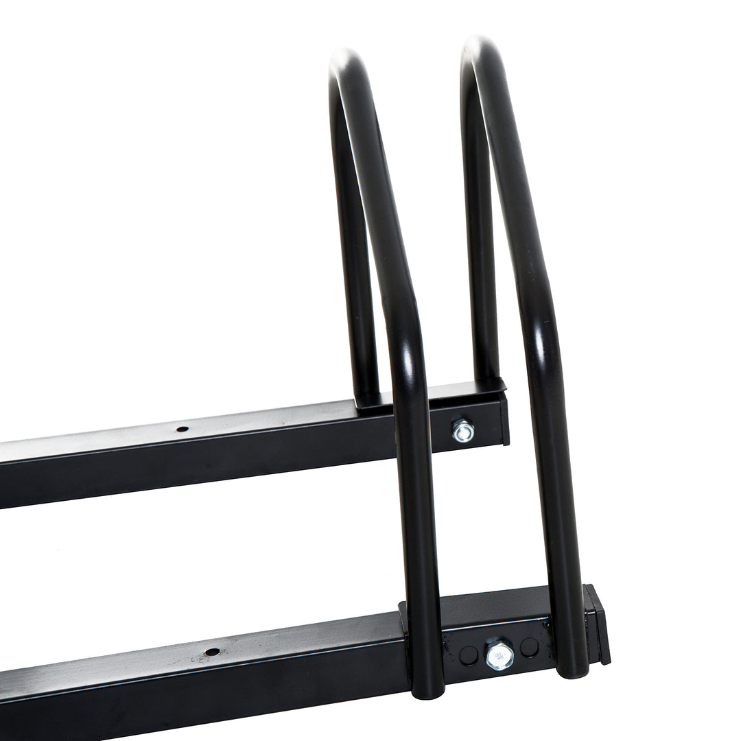 Bike Parking Rack, 130Lx33Wx27H cm, Steel-Black