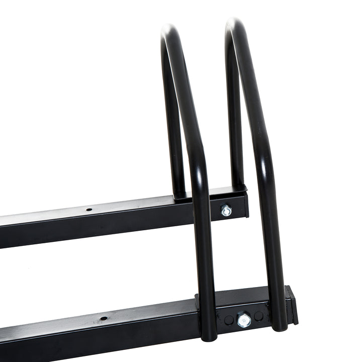 Bike Parking Rack, 130Lx33Wx27H cm, Steel-Black