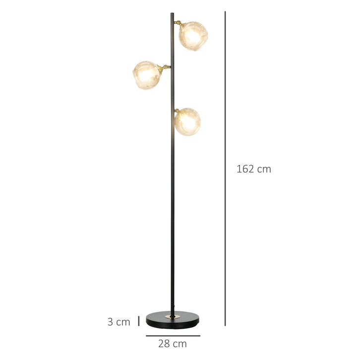 Tree Floor Lamp for Living Room Bedroom with 3 Light, Modern Standing Lamp, (Bulb not Included), 162cm, Grey