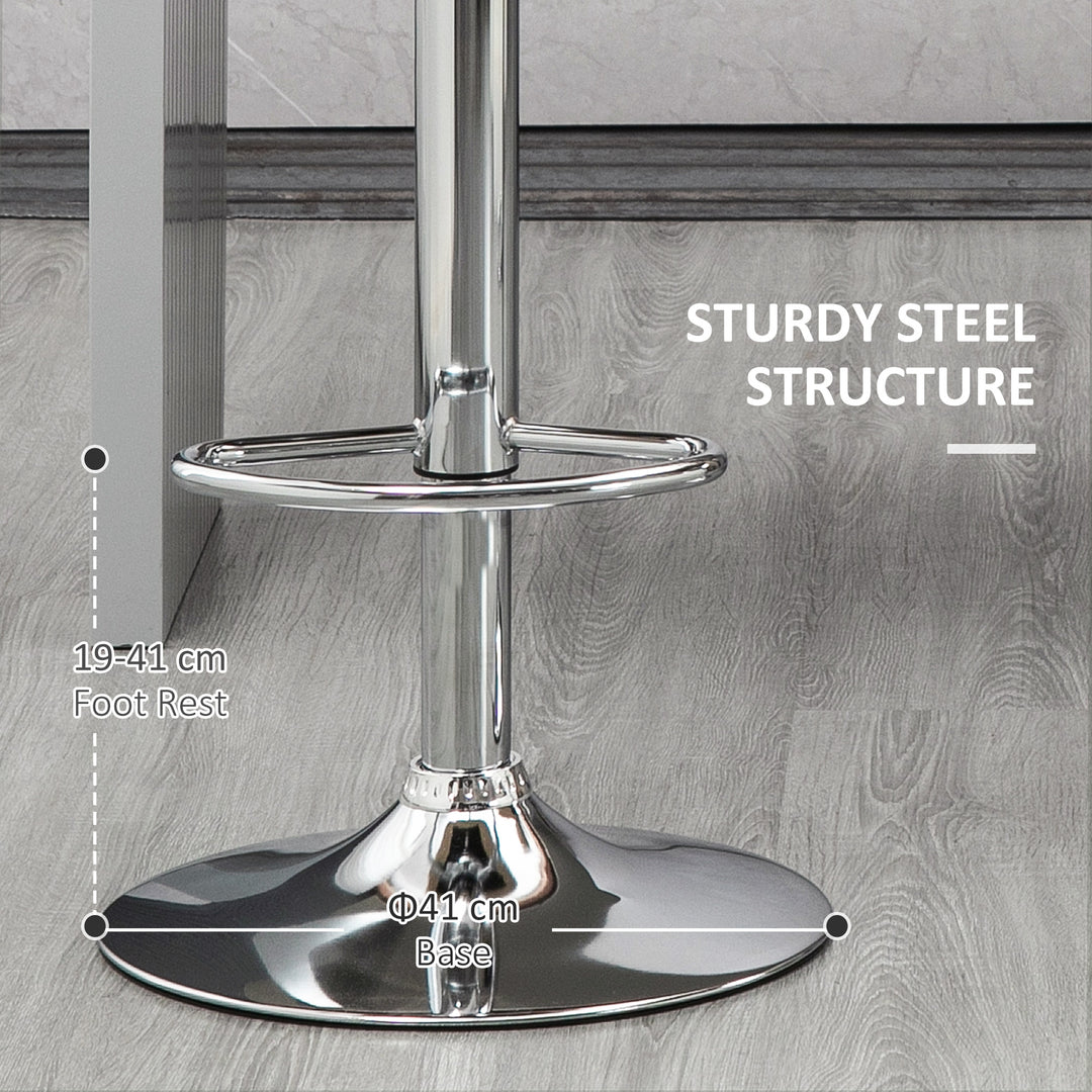 Bar Stools Set of 2, Swivel Adjustable Barstools with Backrest and Footrest, Steel Frame Gas Lift, for Kitchen Counter Bar Dining Room