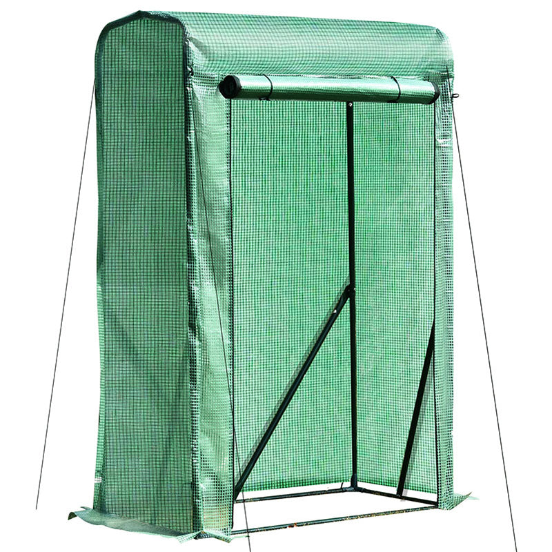 Outsunny Outdoor PE Greenhouse Steel Frame Plant Cover with Zipper 100L x 50W x 150HCM - Green