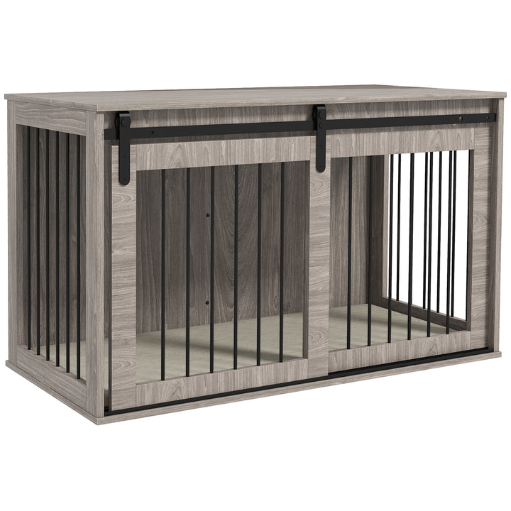 Dog Crate Furniture with Removable Cushion for XL Dogs, 118 x 60 x 73 cm, Brown